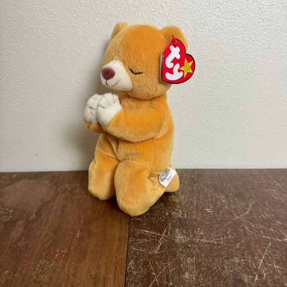 TY Beanie Baby Hope 1999 Brown Kneeling Praying Teddy Bear Retired - Picture 1 of 7